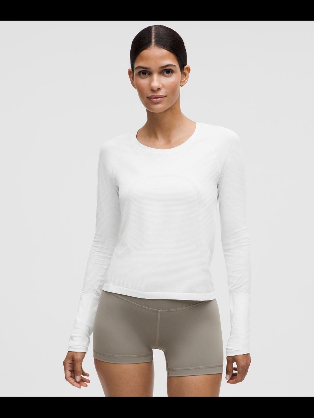Lululemon Swiftly Tech Long-Sleeve Shirt 2.0 - Waist Length in White